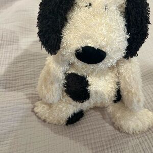 Jellycat Black and White Plush Dog